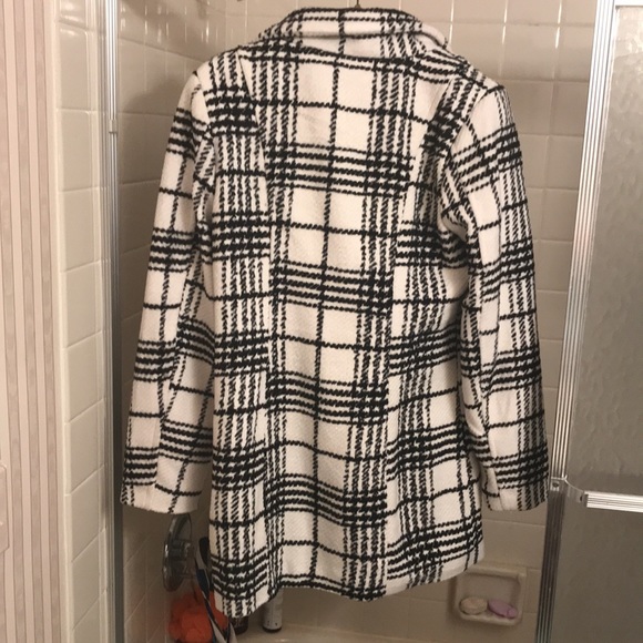 This is a nice fall winter black and white pea coat. - Picture 3 of 3